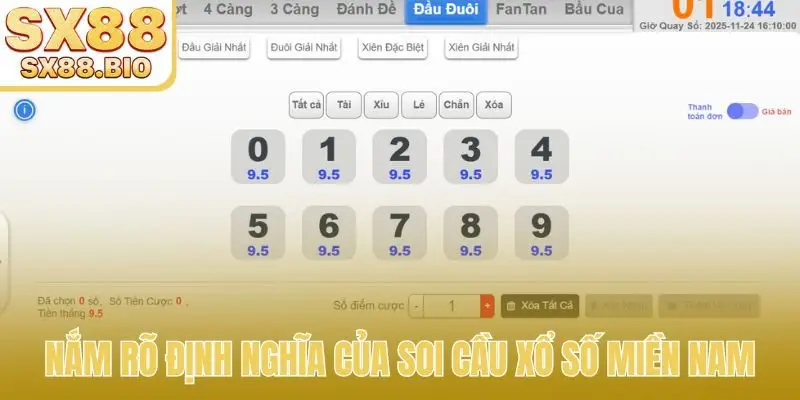 Nắm rõ định nghĩa của soi cầu xổ số miền Nam